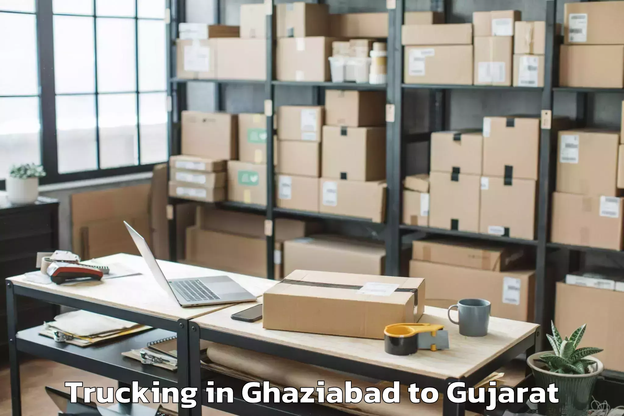 Efficient Ghaziabad to Lodhika Trucking